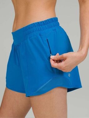 Lululemon Hotty Hot Short HR Short 4" Size 6 Poolside Blue